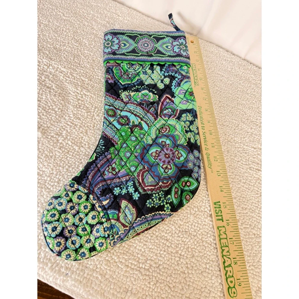 Vera Bradley Quilted Christmas Stocking Holiday Blue Rhapsody NWOT‎ 16